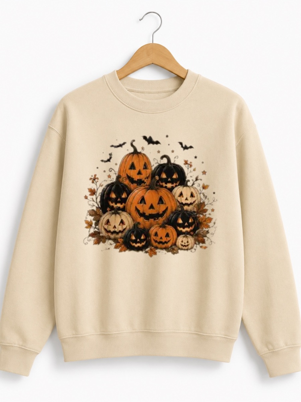 Sand Halloween Pumpkin Graphic Sweatshirt